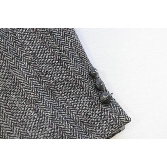 VTG Savile Row Tweed Handwoven Herringbone Wool Blazer Sports Jacket Mens 46 L - Picture 6 of 11
